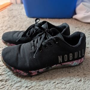 NOBULL Women's Black with Floral Accent Athletic Shoes